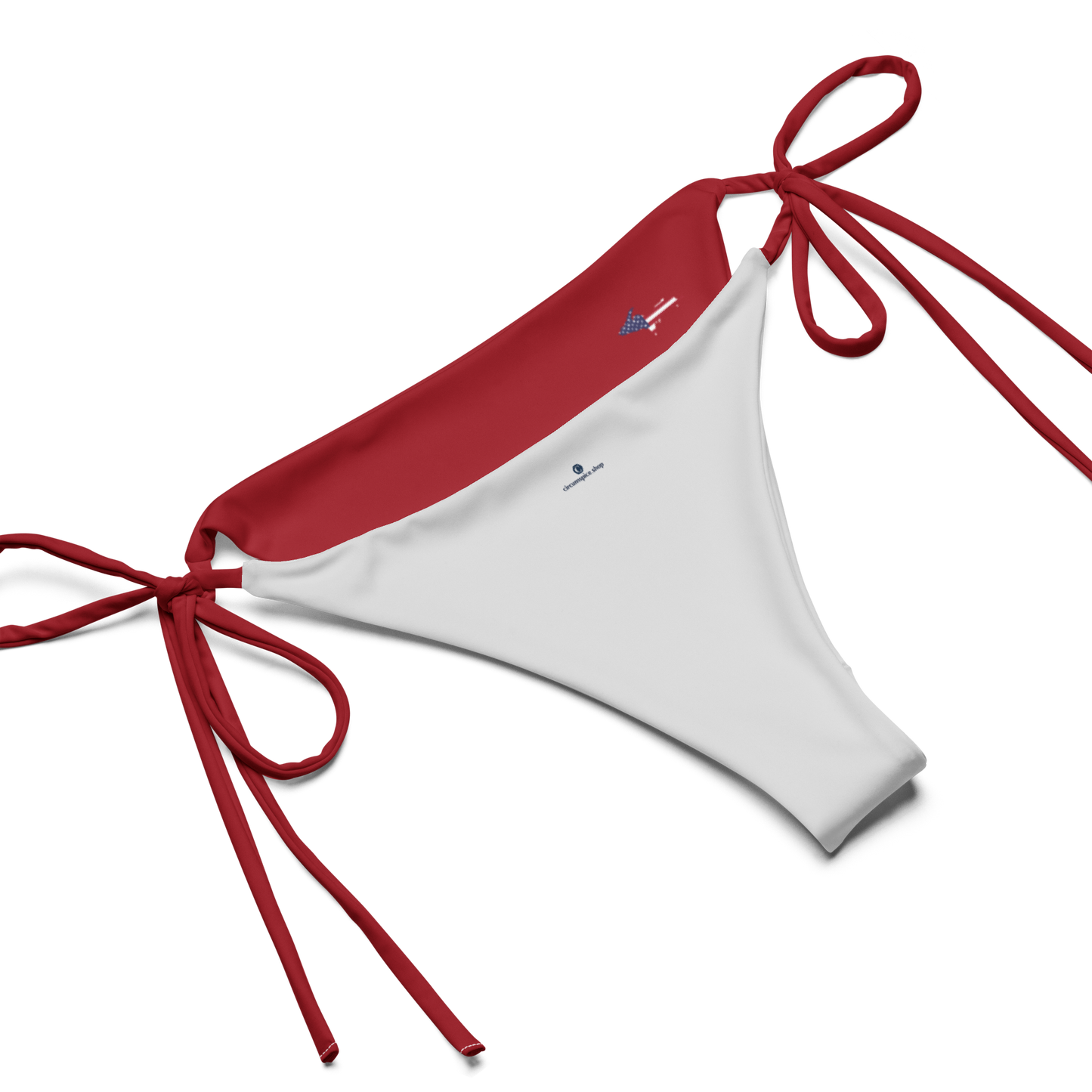 Michigan Upper Peninsula String Bikini (w/ UP USA Flag) | Thimbleberry Red