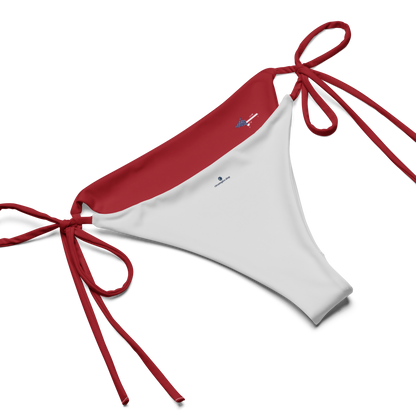 Michigan Upper Peninsula String Bikini (w/ UP USA Flag) | Thimbleberry Red