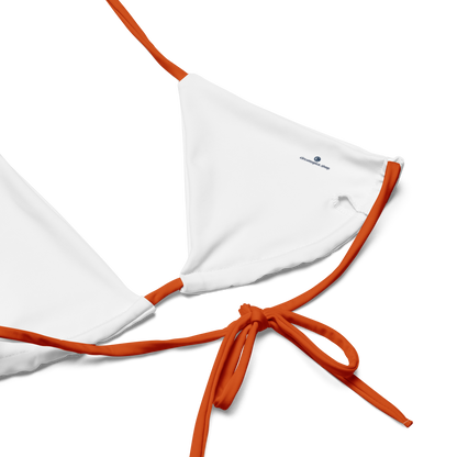 Michigan Upper Peninsula String Bikini (w/ Dual UP Outlines) | Maple Leaf Orange