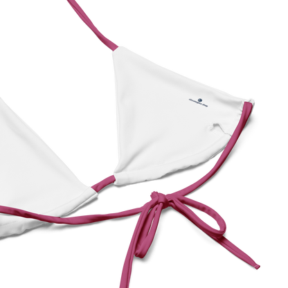 Michigan Upper Peninsula String Bikini (w/ Dual UP Outlines) | Apple Blossom Pink