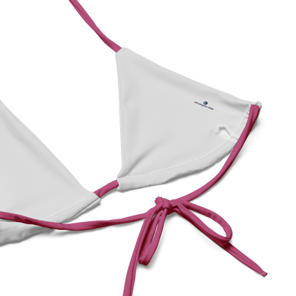 Michigan Upper Peninsula String Bikini (w/ UP USA Flag) | Apple Blossom Pink