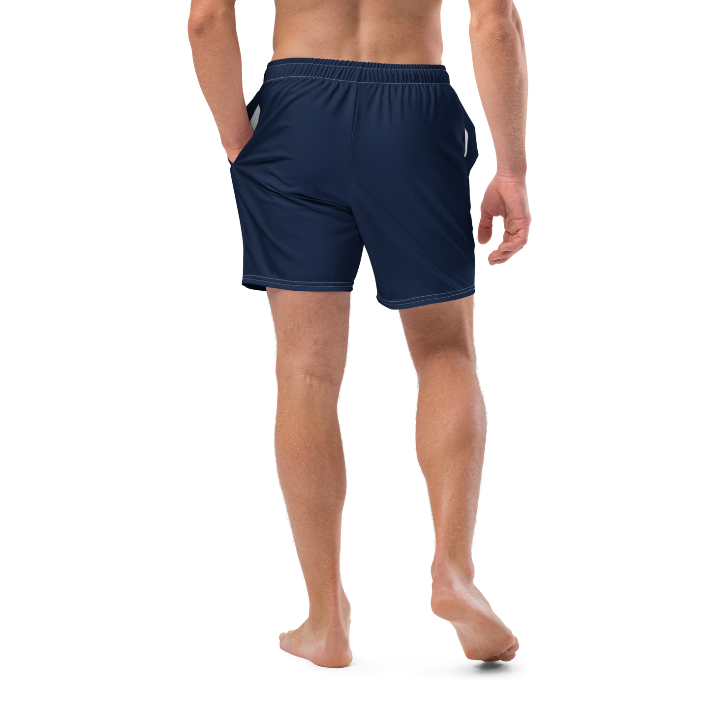 Michigan Upper Peninsula Men's Swim Trunks (w/ UP USA Flag ) | Men's - Navy