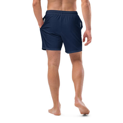 Michigan Upper Peninsula Men's Swim Trunks (w/ UP USA Flag ) | Men's - Navy