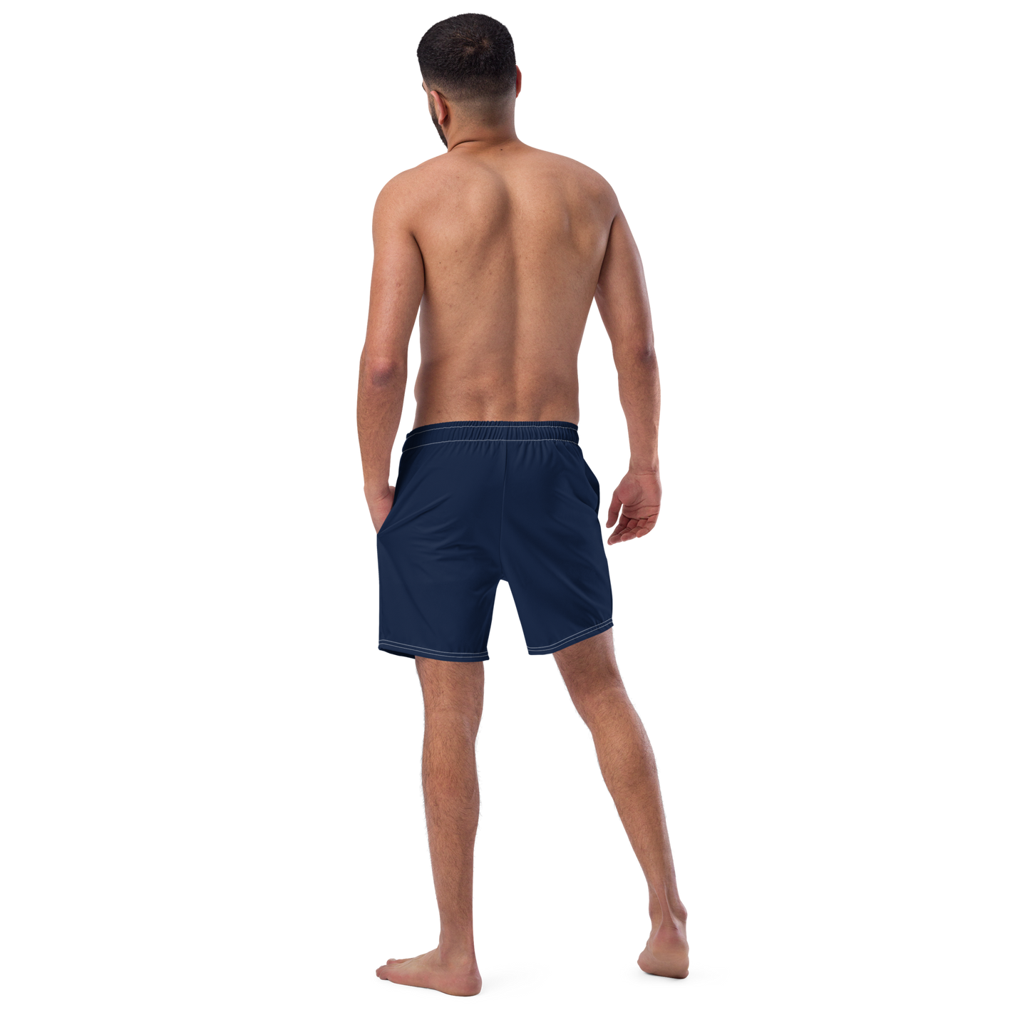 Michigan Upper Peninsula Men's Swim Trunks (w/ UP USA Flag ) | Men's - Navy