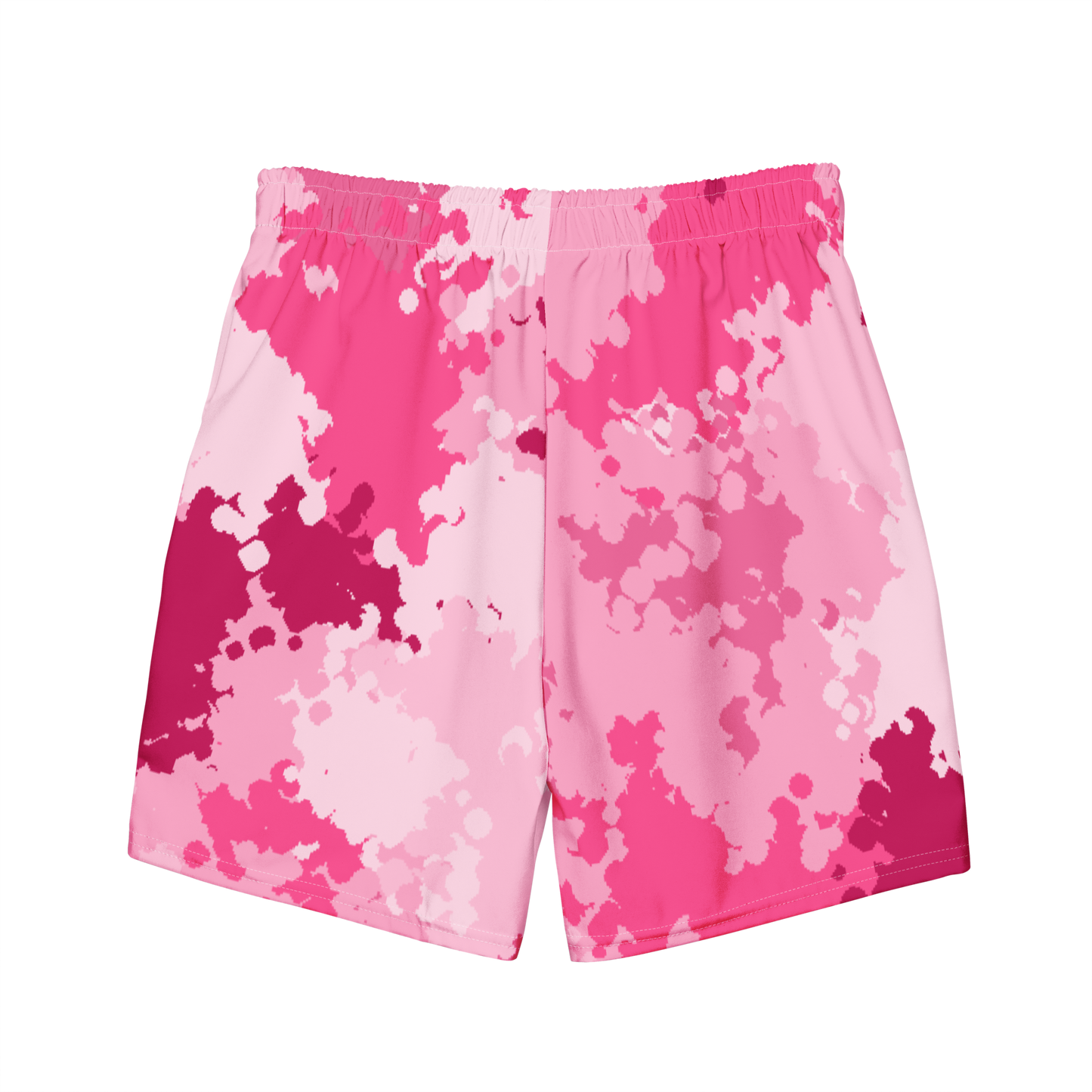 Michigan Upper Peninsula Men's Swim Trunks (w/ UP USA Flag ) | Pink Camo