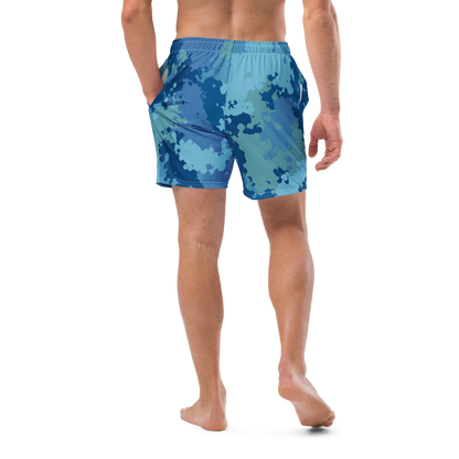 Michigan Upper Peninsula Men's Swim Trunks (w/ UP USA Flag ) | Great Lakes Camo