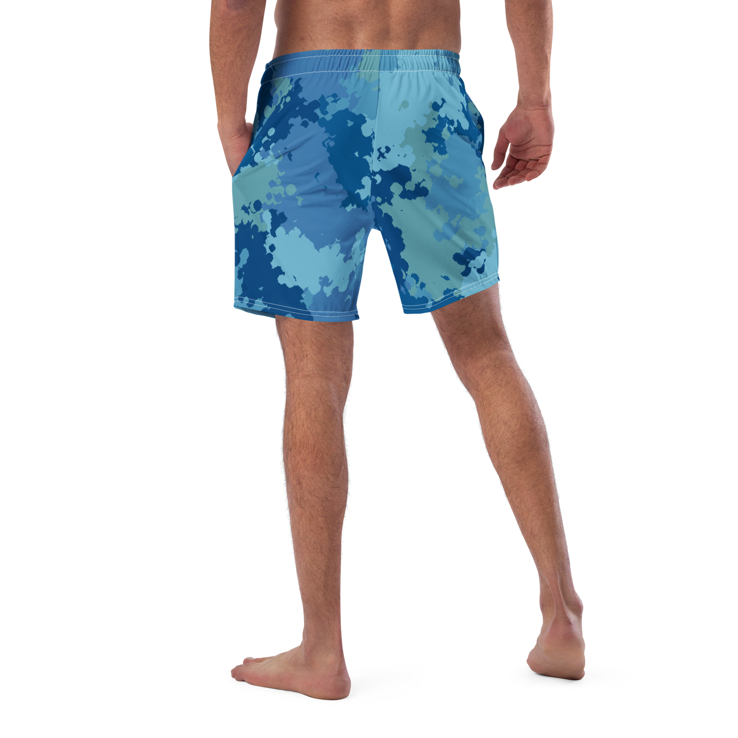 Michigan Upper Peninsula Men's Swim Trunks (w/ UP USA Flag ) | Great Lakes Camo