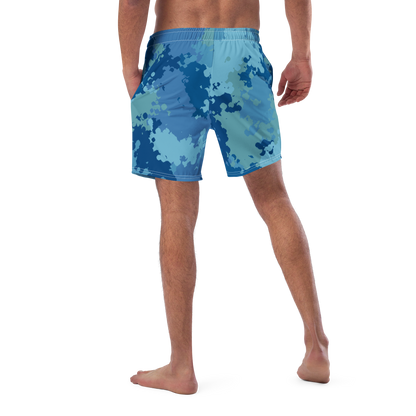 Michigan Upper Peninsula Men's Swim Trunks (w/ UP USA Flag ) | Great Lakes Camo