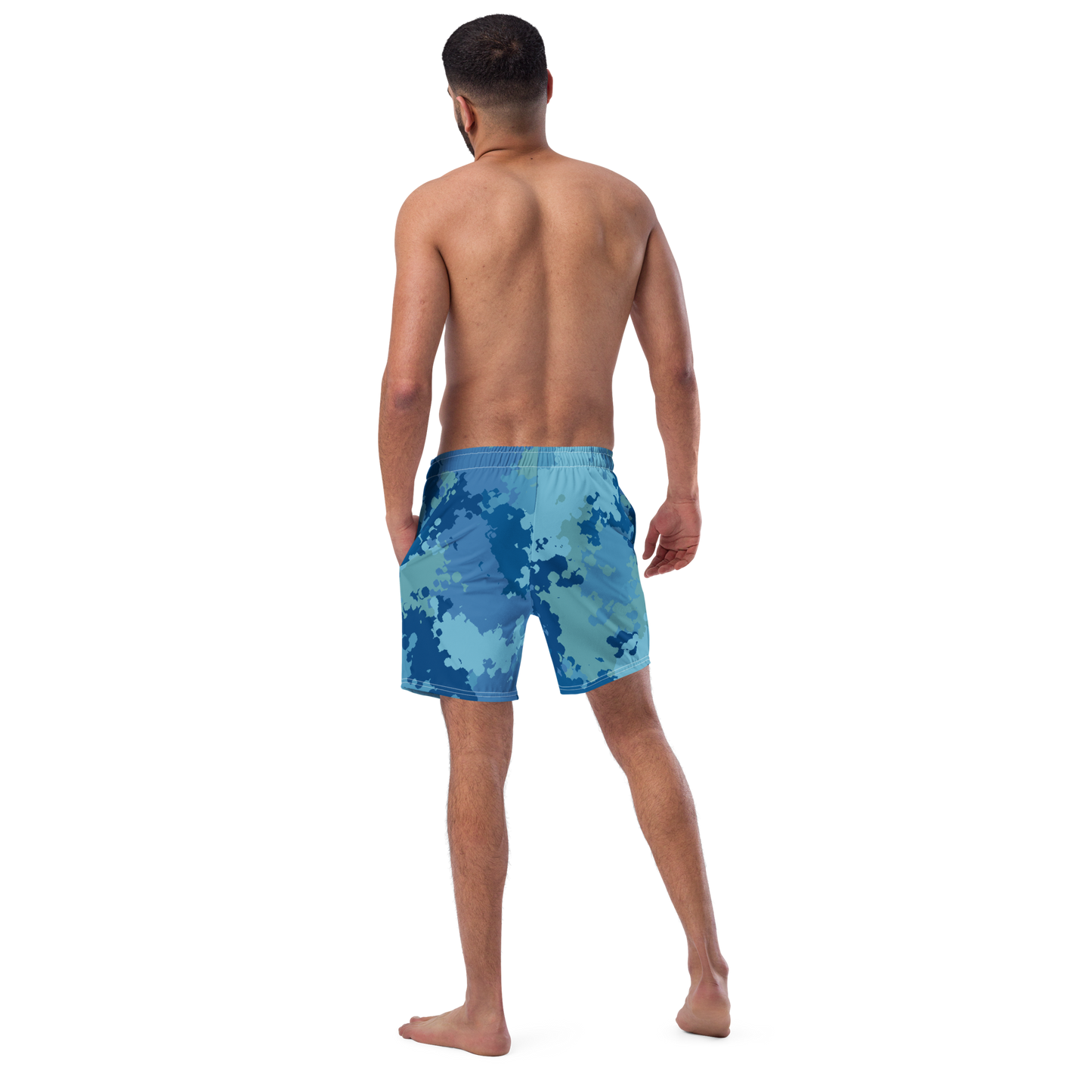 Michigan Upper Peninsula Men's Swim Trunks (w/ UP USA Flag ) | Great Lakes Camo