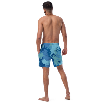 Michigan Upper Peninsula Men's Swim Trunks (w/ UP USA Flag ) | Great Lakes Camo