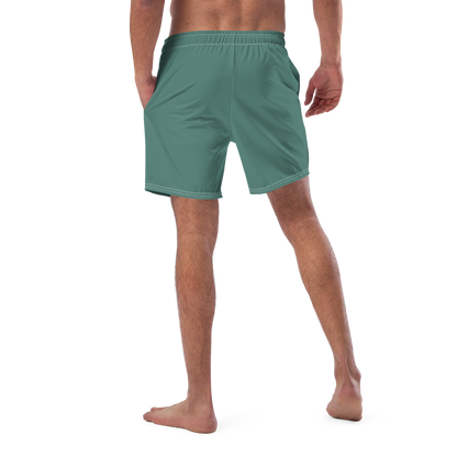 Michigan Upper Peninsula Men's Swim Trunks (w/ UP USA Flag ) | Copper Green