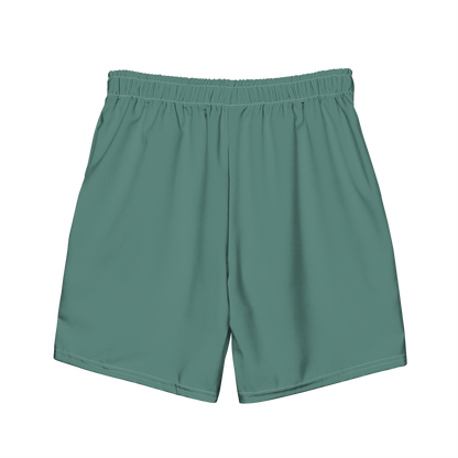 Michigan Upper Peninsula Men's Swim Trunks (w/ UP USA Flag ) | Copper Green