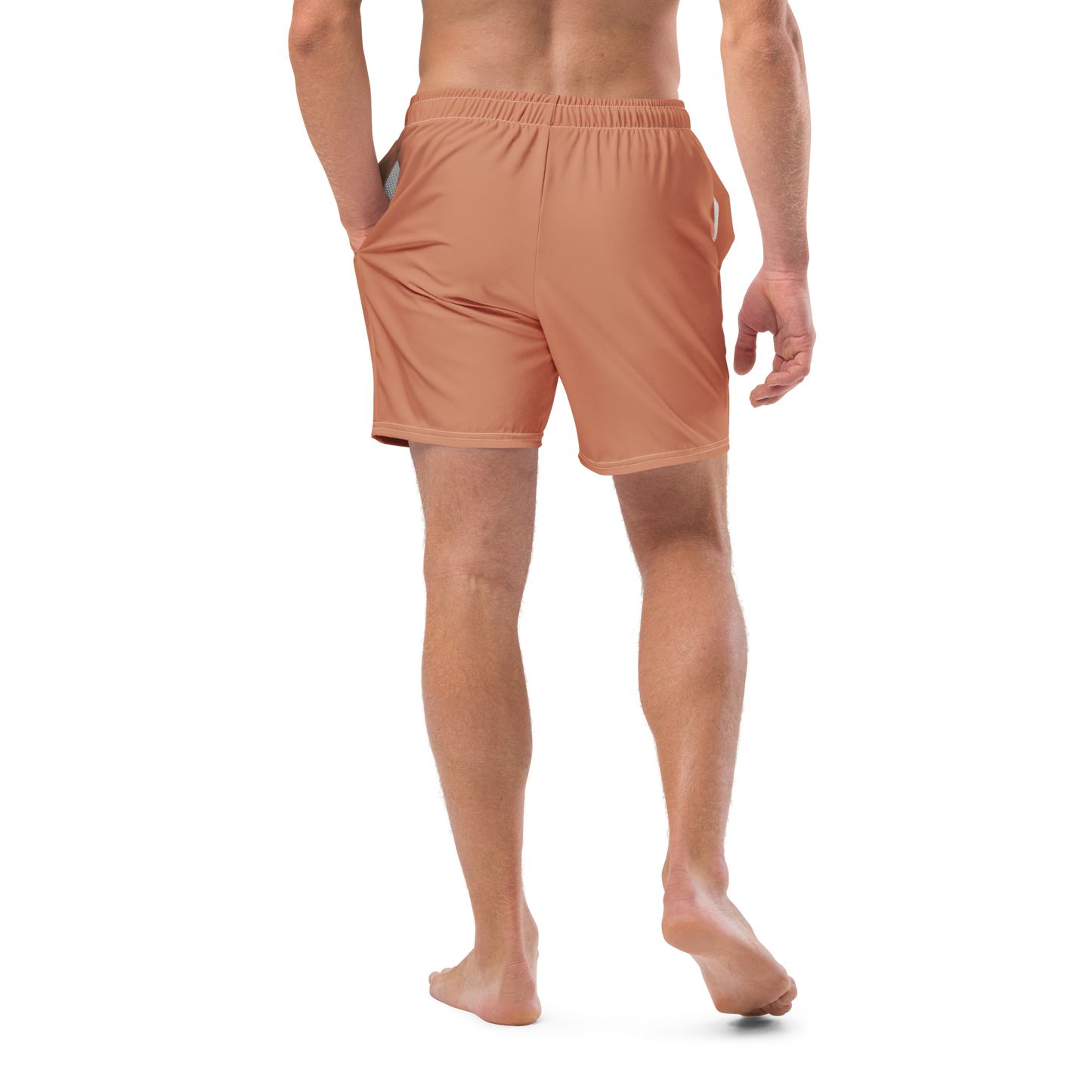 Michigan Upper Peninsula Men's Swim Trunks (w/ UP USA Flag ) | Copper Color