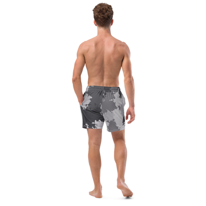 Michigan Upper Peninsula Men's Swim Trunks (w/ UP USA Flag ) | Iron Ore Camo