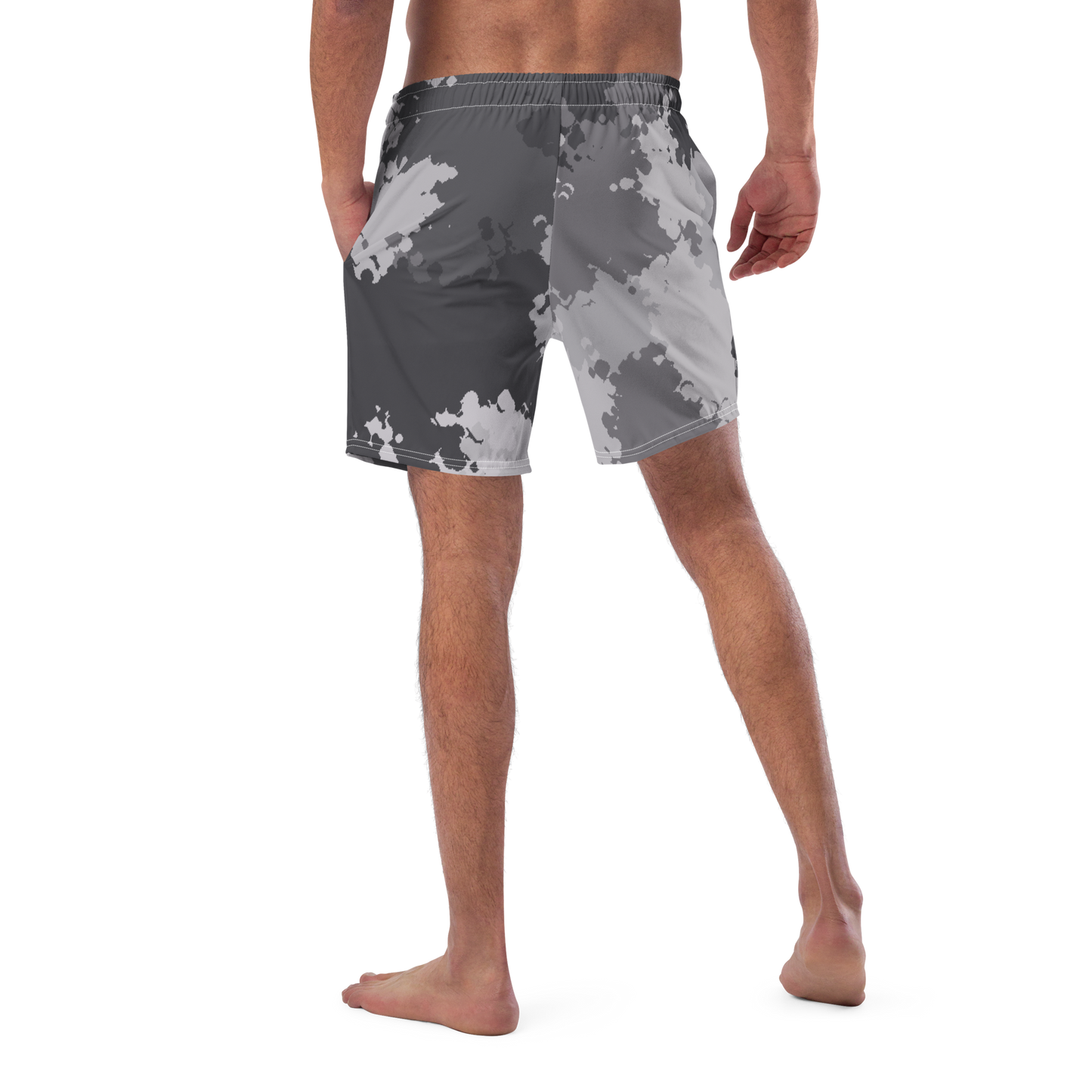 Michigan Upper Peninsula Men's Swim Trunks (w/ UP USA Flag ) | Iron Ore Camo