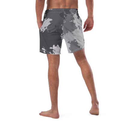 Michigan Upper Peninsula Men's Swim Trunks (w/ UP USA Flag ) | Iron Ore Camo