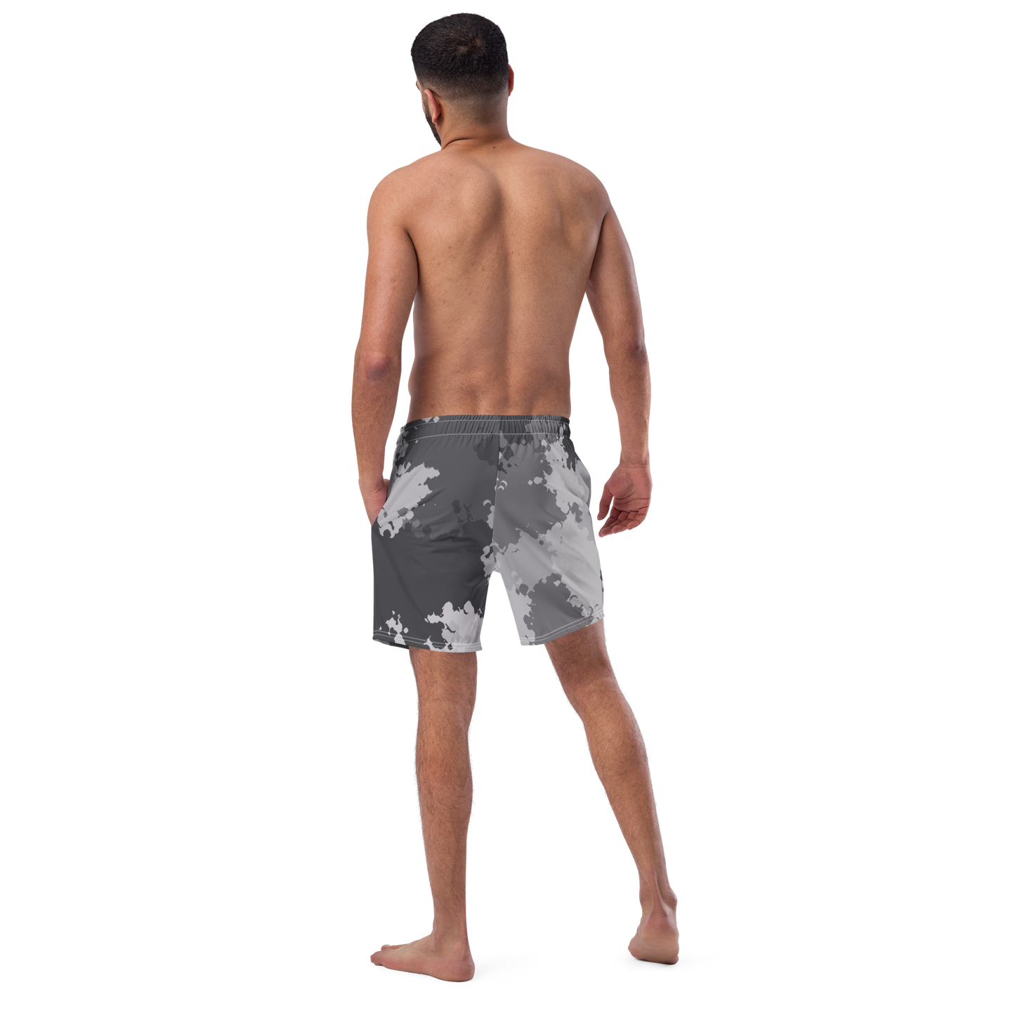 Michigan Upper Peninsula Men's Swim Trunks (w/ UP USA Flag ) | Iron Ore Camo