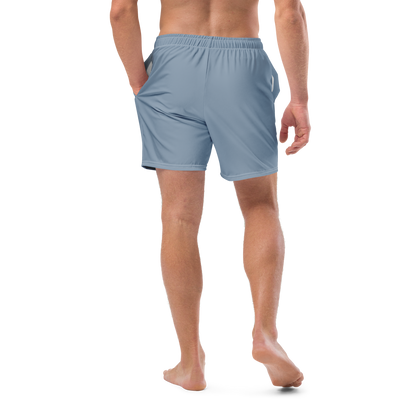 Michigan Upper Peninsula Men's Swim Trunks (w/ UP USA Flag ) | B-24 Grey