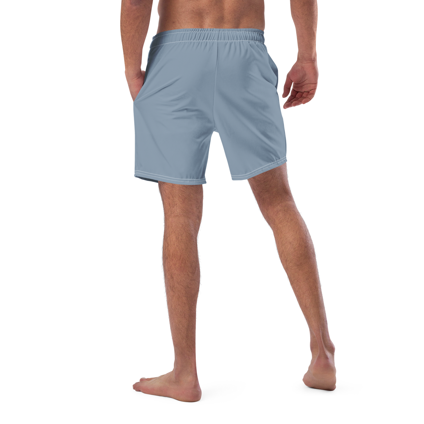 Michigan Upper Peninsula Men's Swim Trunks (w/ UP USA Flag ) | B-24 Grey