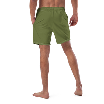 Michigan Upper Peninsula Men's Swim Trunks (w/ UP USA Flag ) | Beachgrass Green