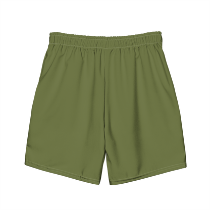 Michigan Upper Peninsula Men's Swim Trunks (w/ UP USA Flag ) | Beachgrass Green