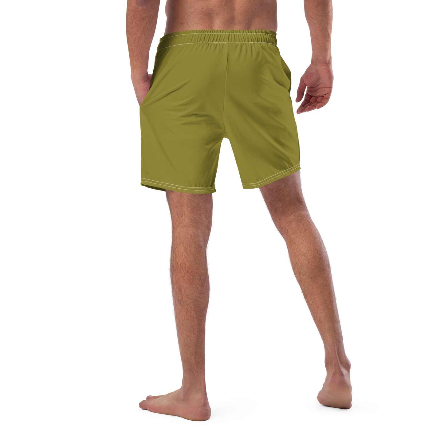 Michigan Upper Peninsula Men's Swim Trunks (w/ UP USA Flag ) | Beachgrass Gold