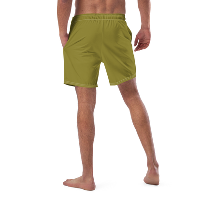 Michigan Upper Peninsula Men's Swim Trunks (w/ UP USA Flag ) | Beachgrass Gold