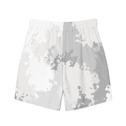 Michigan Upper Peninsula Men's Swim Trunks (w/ UP USA Flag ) | Snow Camo