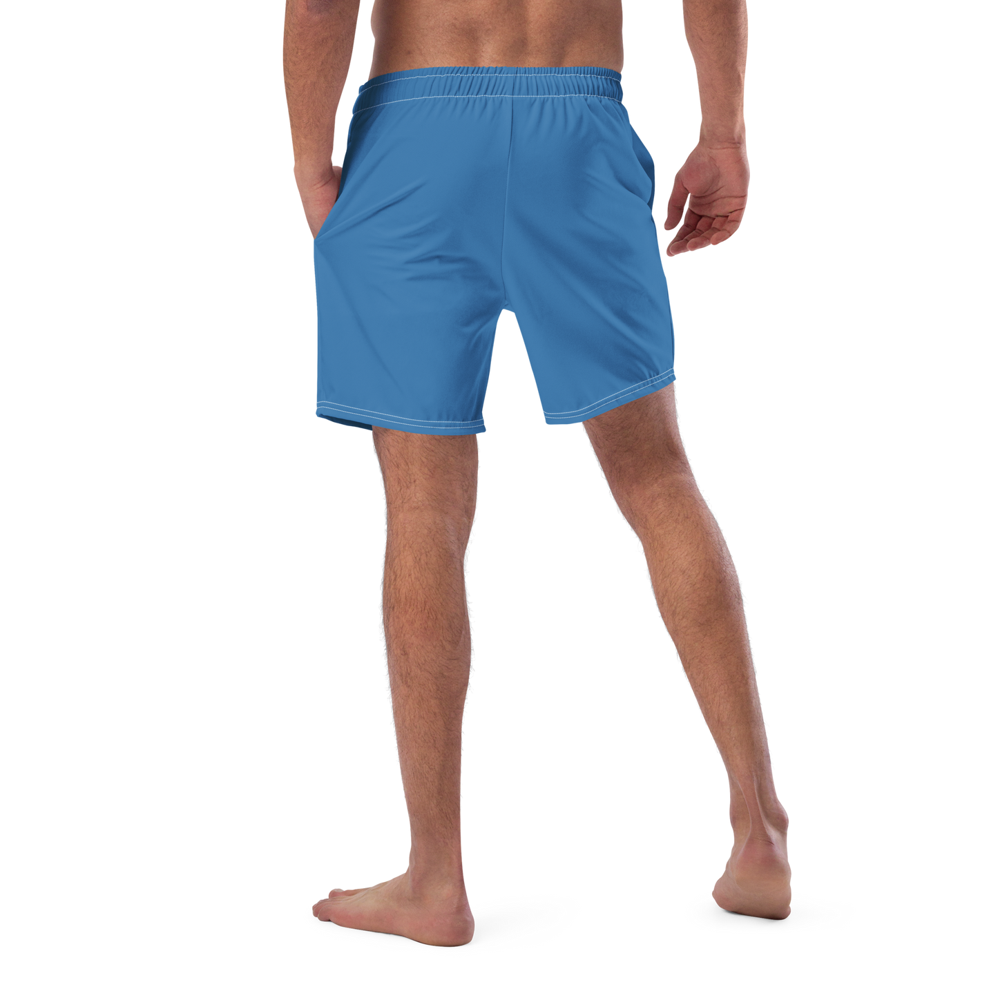 Michigan Upper Peninsula Men's Swim Trunks (w/ UP USA Flag ) | Lake Superior Blue