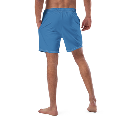 Michigan Upper Peninsula Men's Swim Trunks (w/ UP USA Flag ) | Lake Superior Blue