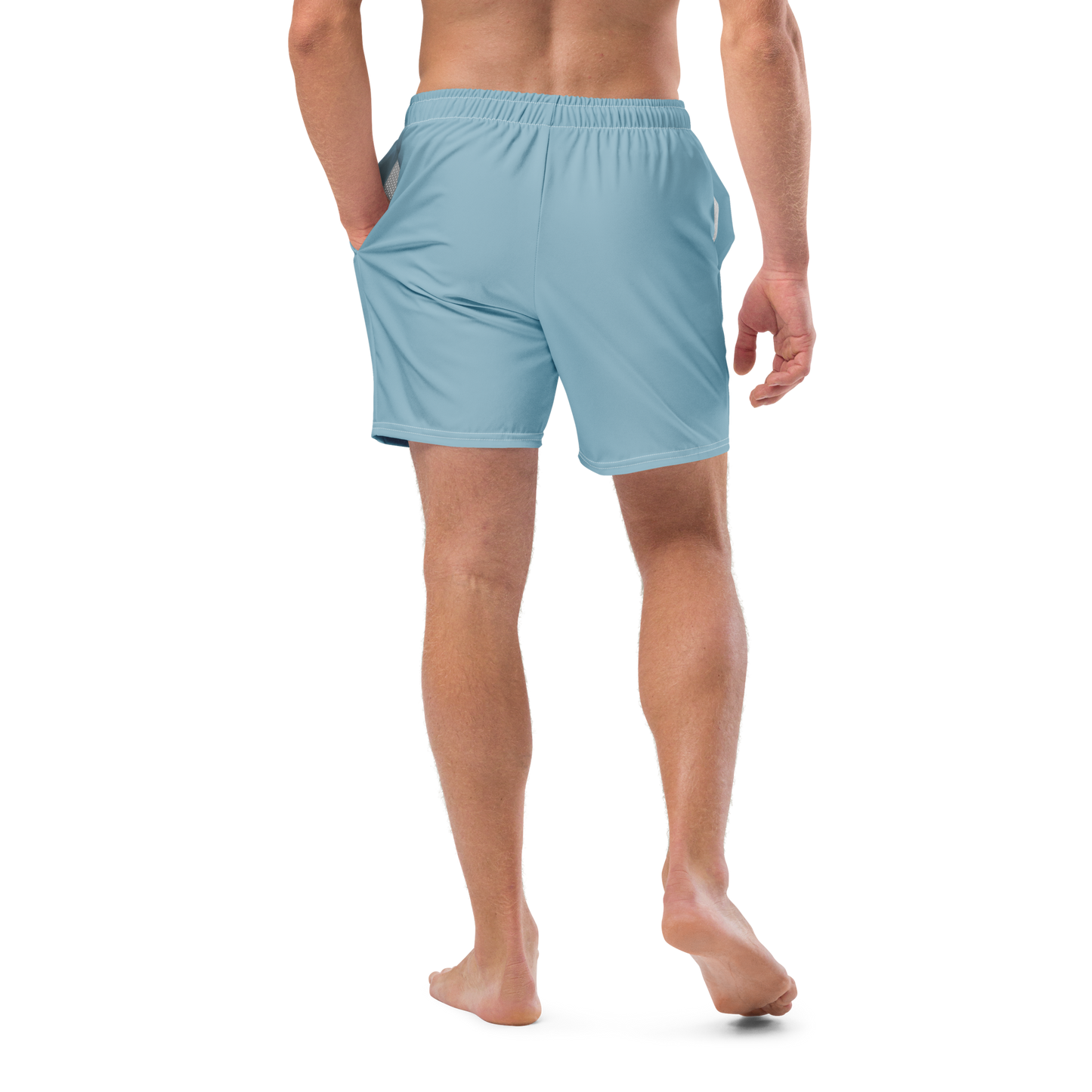 Michigan Upper Peninsula Men's Swim Trunks (w/ UP USA Flag ) | Opal Blue