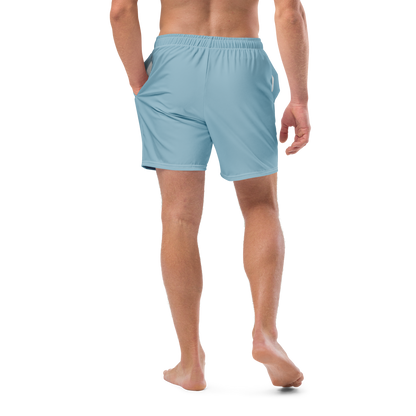 Michigan Upper Peninsula Men's Swim Trunks (w/ UP USA Flag ) | Opal Blue