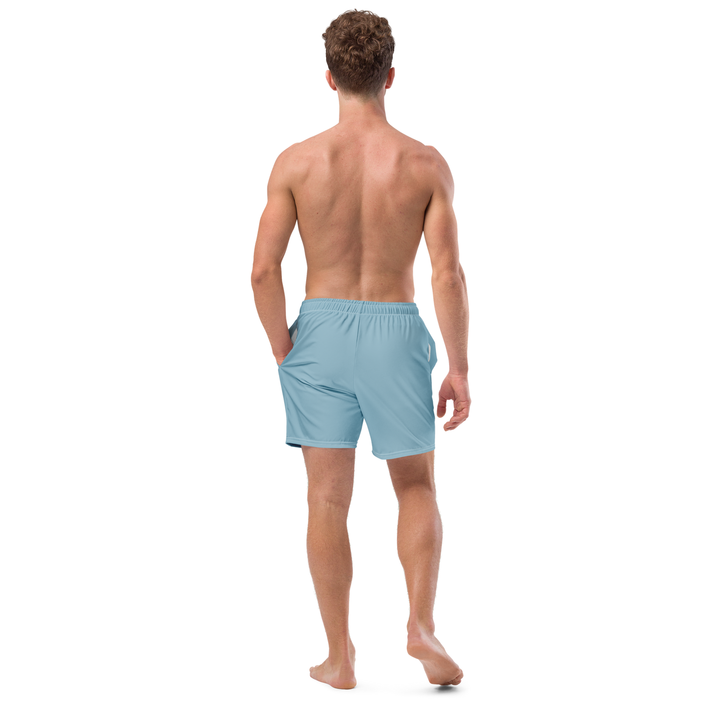 Michigan Upper Peninsula Men's Swim Trunks (w/ UP USA Flag ) | Opal Blue