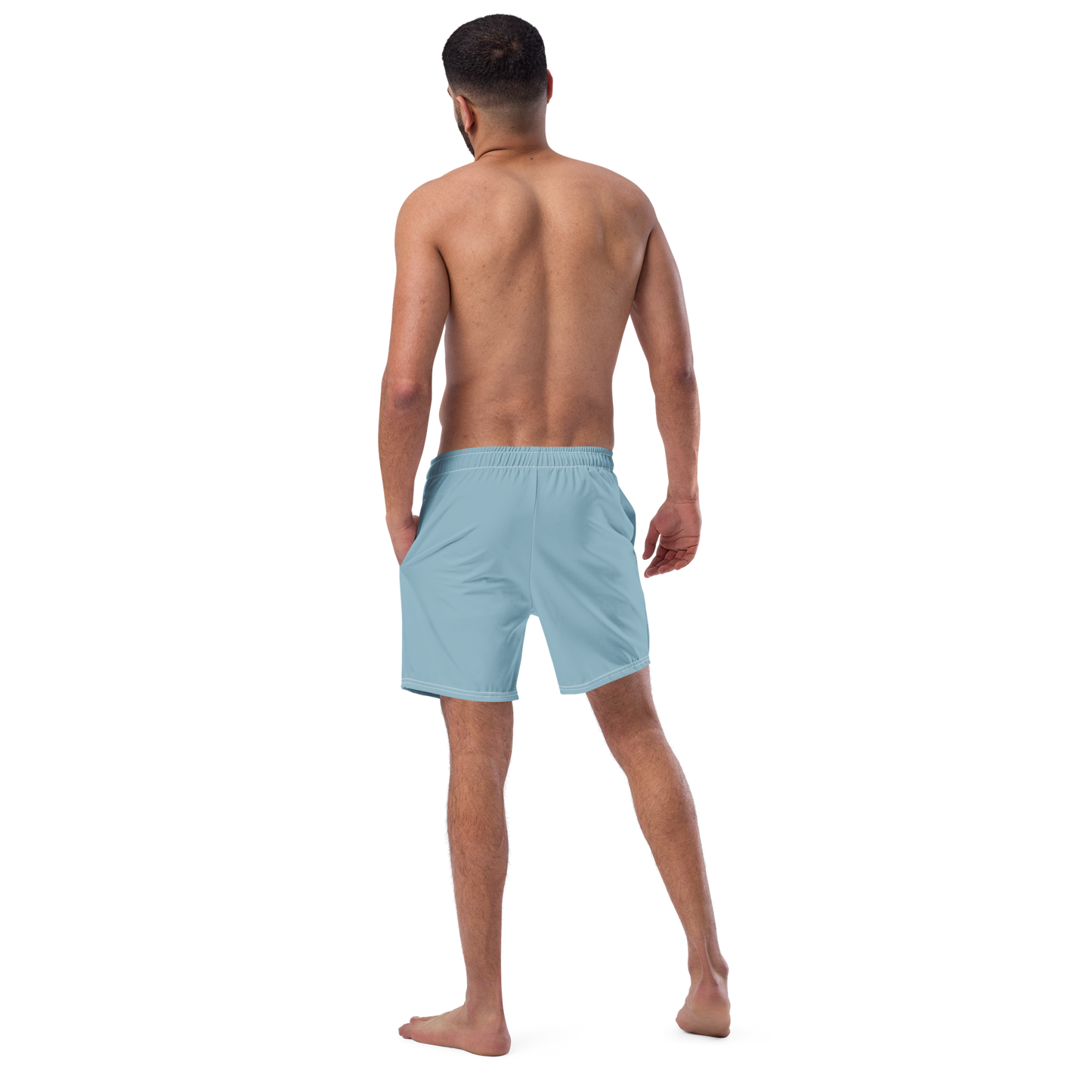 Michigan Upper Peninsula Men's Swim Trunks (w/ UP USA Flag ) | Opal Blue