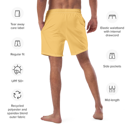 Michigan Upper Peninsula Men's Swim Trunks (w/ UP USA Flag ) | Citrine