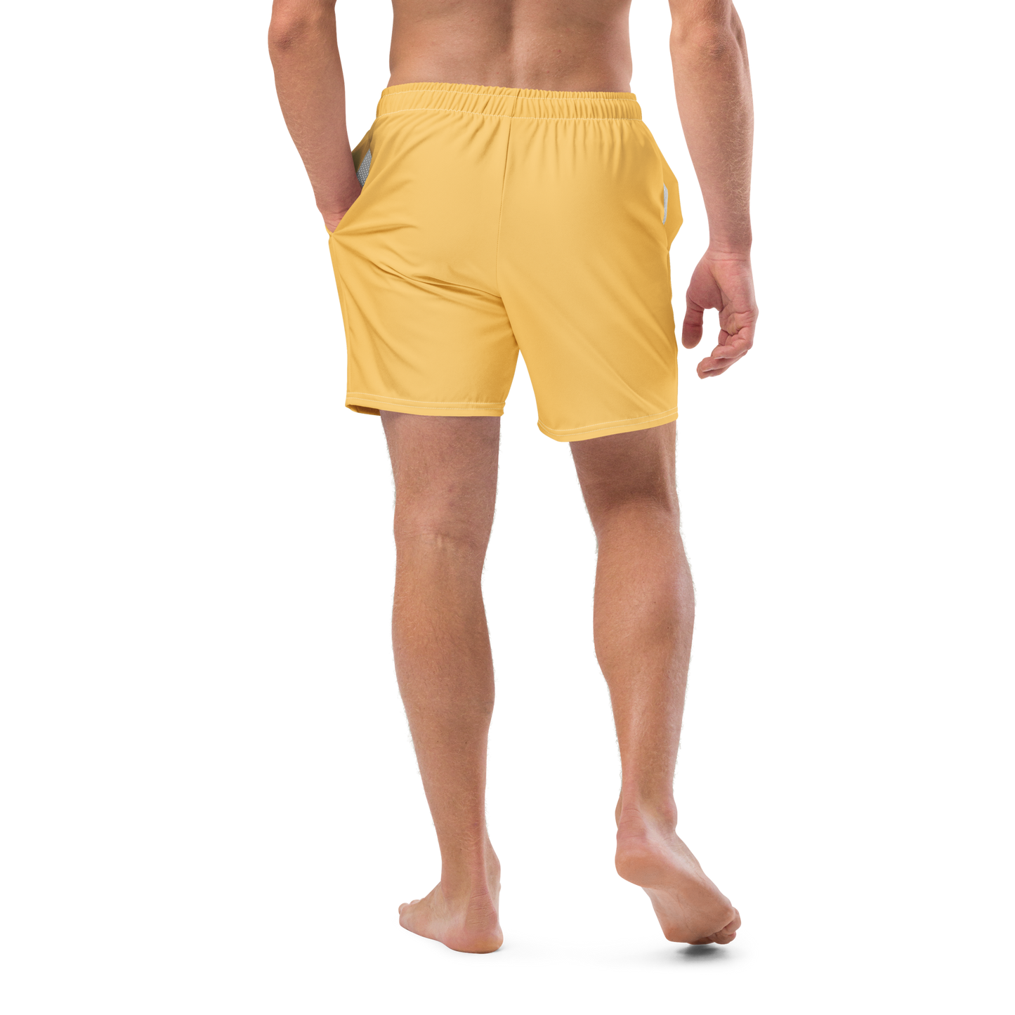 Michigan Upper Peninsula Men's Swim Trunks (w/ UP USA Flag ) | Citrine