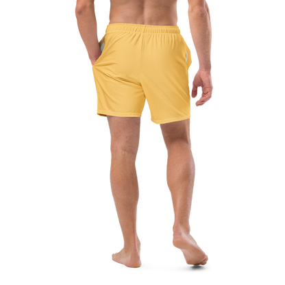 Michigan Upper Peninsula Men's Swim Trunks (w/ UP USA Flag ) | Citrine