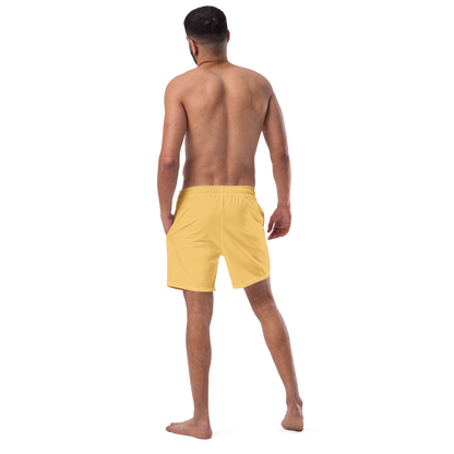 Michigan Upper Peninsula Men's Swim Trunks (w/ UP USA Flag ) | Citrine