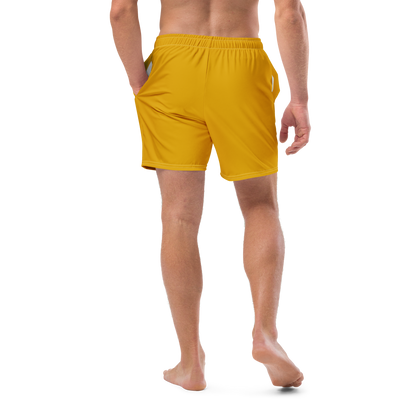 Michigan Upper Peninsula Men's Swim Trunks (w/ UP USA Flag ) | Gold