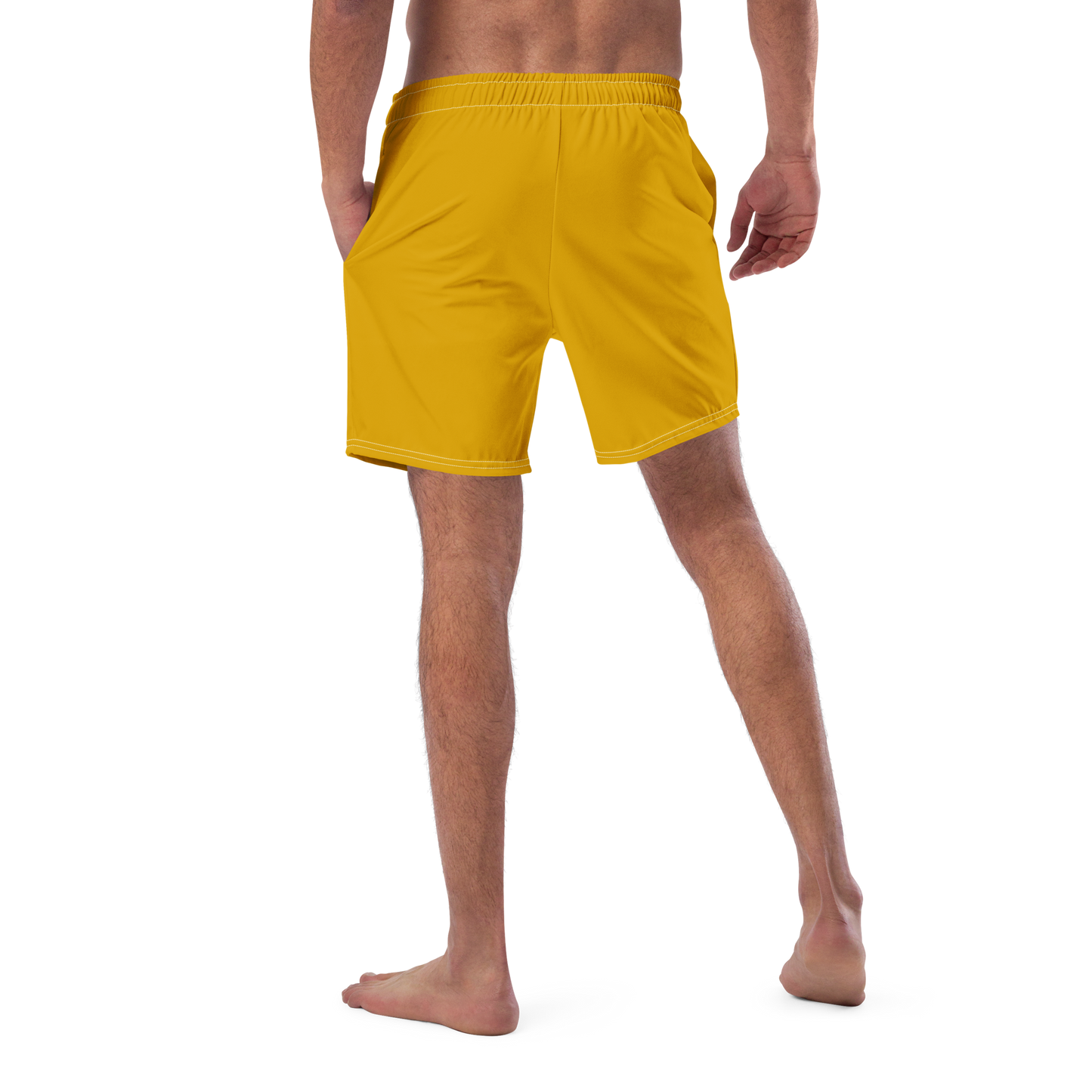 Michigan Upper Peninsula Men's Swim Trunks (w/ UP USA Flag ) | Gold