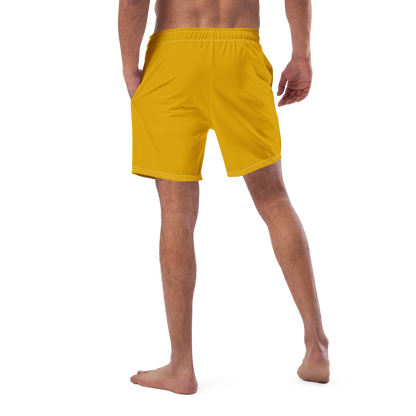 Michigan Upper Peninsula Men's Swim Trunks (w/ UP USA Flag ) | Gold