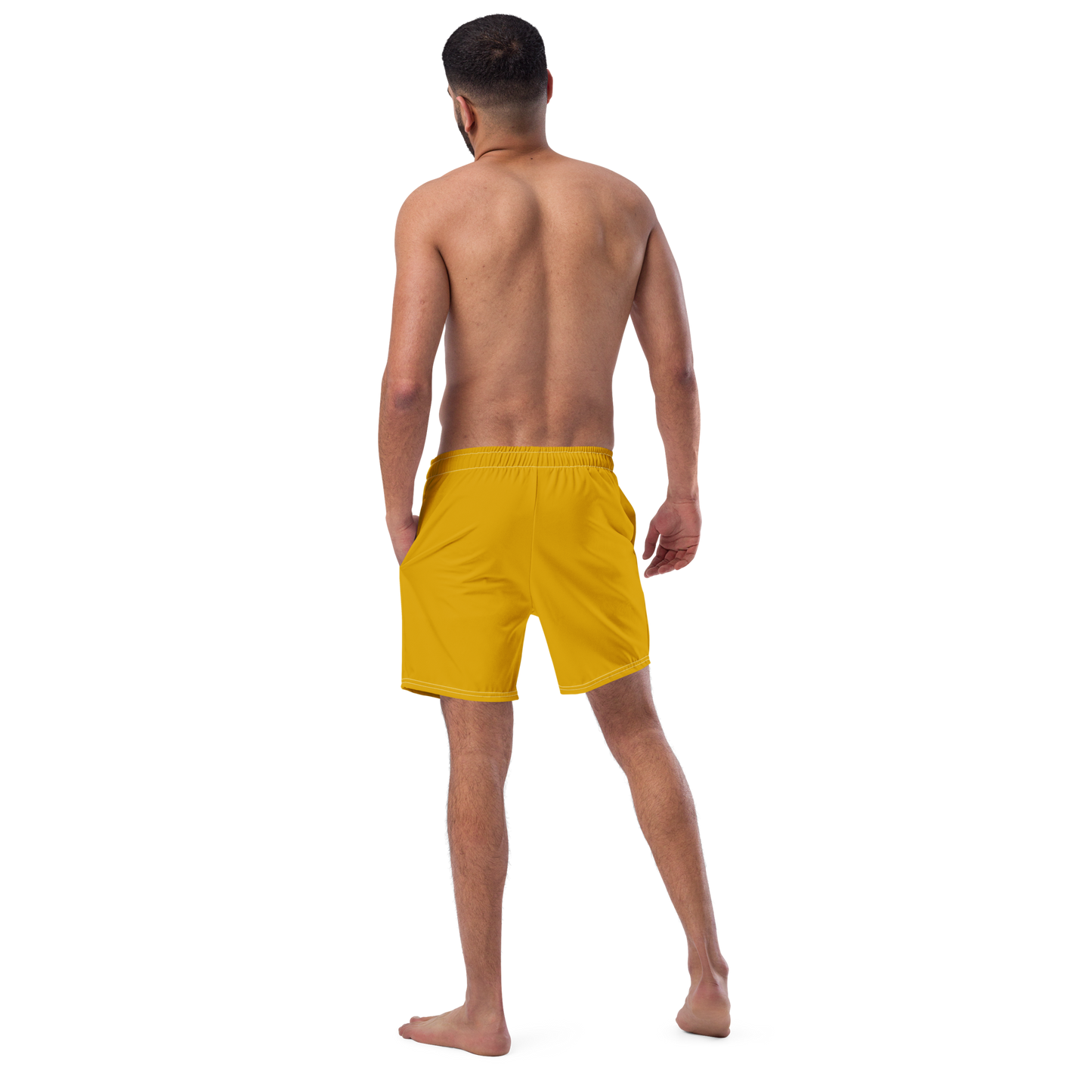 Michigan Upper Peninsula Men's Swim Trunks (w/ UP USA Flag ) | Gold