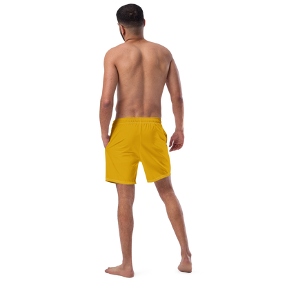 Michigan Upper Peninsula Men's Swim Trunks (w/ UP USA Flag ) | Gold