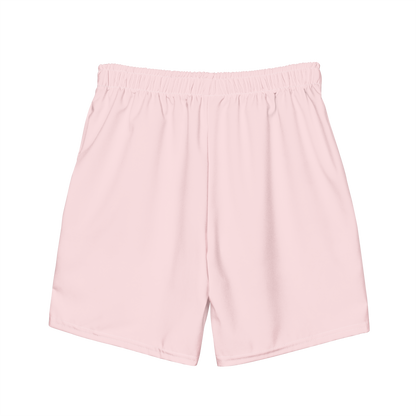 Michigan Upper Peninsula Men's Swim Trunks (w/ UP USA Flag ) | Pale Pink