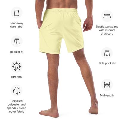 Michigan Upper Peninsula Men's Swim Trunks (w/ UP USA Flag ) | Canary Yellow