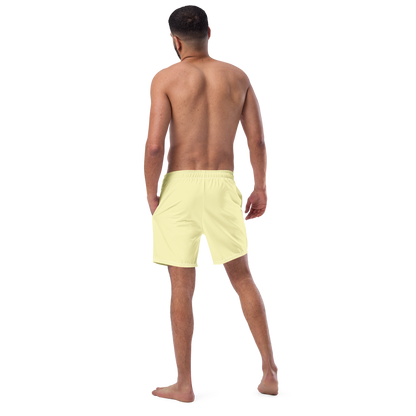 Michigan Upper Peninsula Men's Swim Trunks (w/ UP USA Flag ) | Canary Yellow