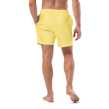 Michigan Upper Peninsula Men's Swim Trunks (w/ UP USA Flag ) | Cherry Yellow