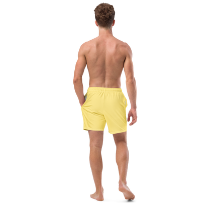 Michigan Upper Peninsula Men's Swim Trunks (w/ UP USA Flag ) | Cherry Yellow