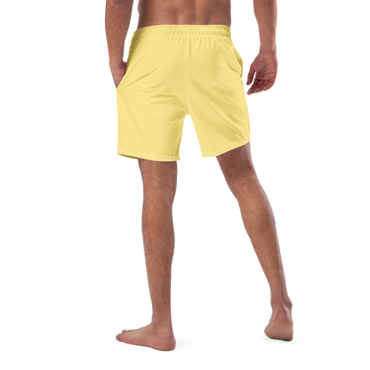 Michigan Upper Peninsula Men's Swim Trunks (w/ UP USA Flag ) | Cherry Yellow