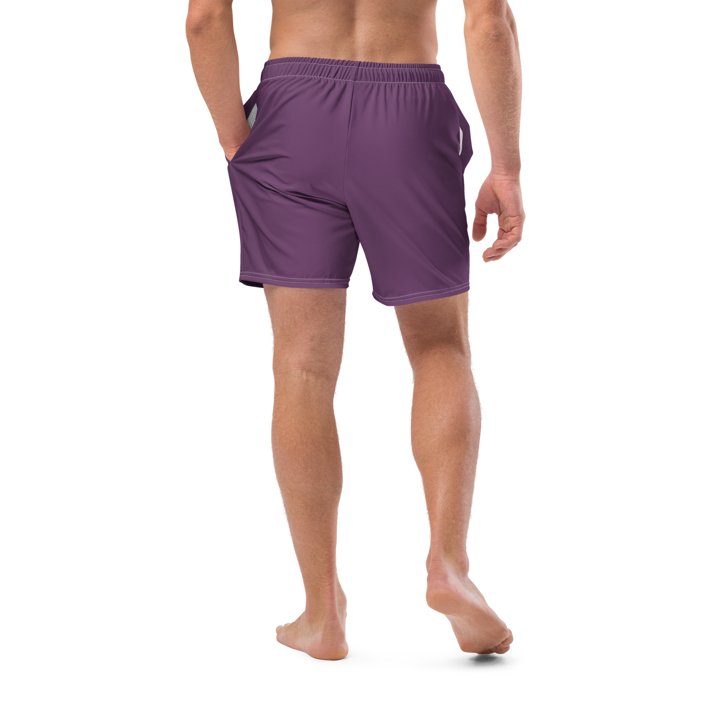 Michigan Upper Peninsula Men's Swim Trunks (w/ UP USA Flag ) | Plum